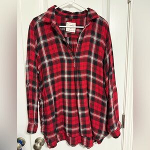 Red and Black Plaid Shirt